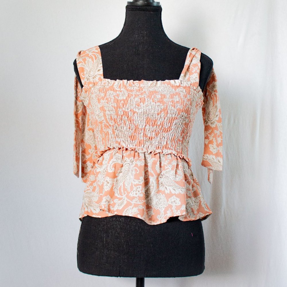Strap-smocked layered Top│Paper Crane LA │XS